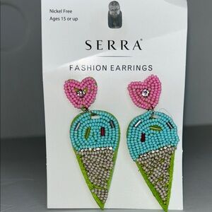 Serra Pink and Blue Ice Cream Earrings